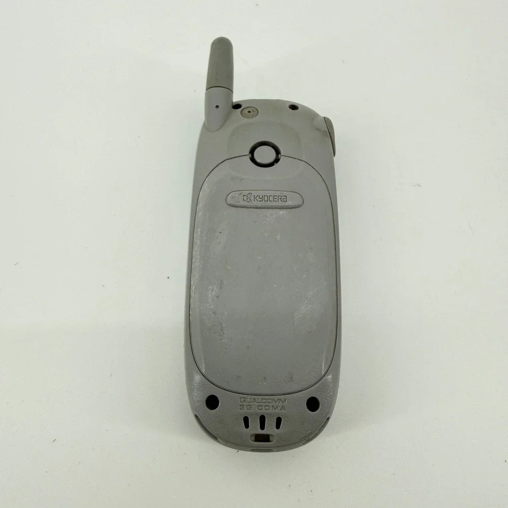 Kyocera KX414 Cell Phone Silver Solid Plastic Vintage Verizon 3G CDMA Untested